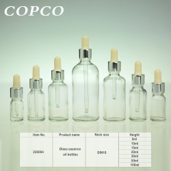 Glass essence oil bottles - Clear